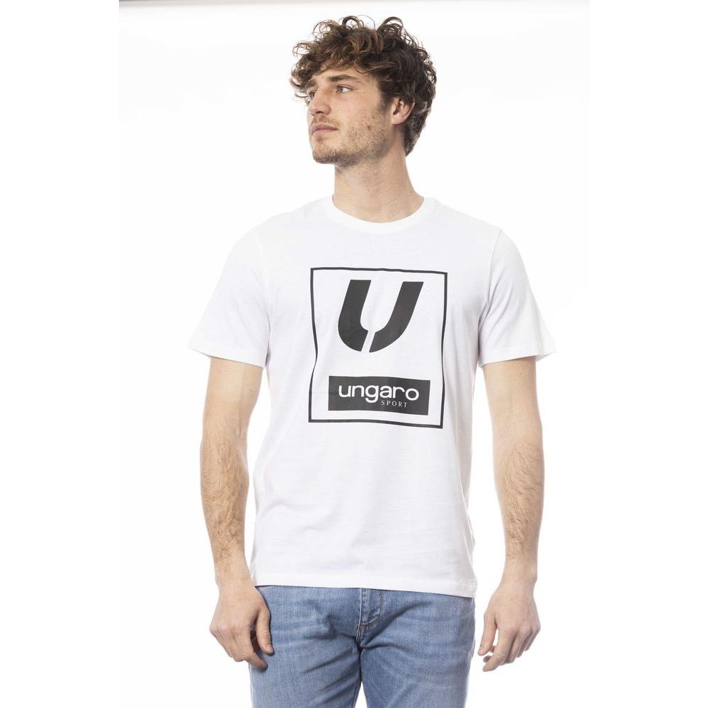 Ungaro Sport White Cotton Men T-Shirt Ungaro Sport