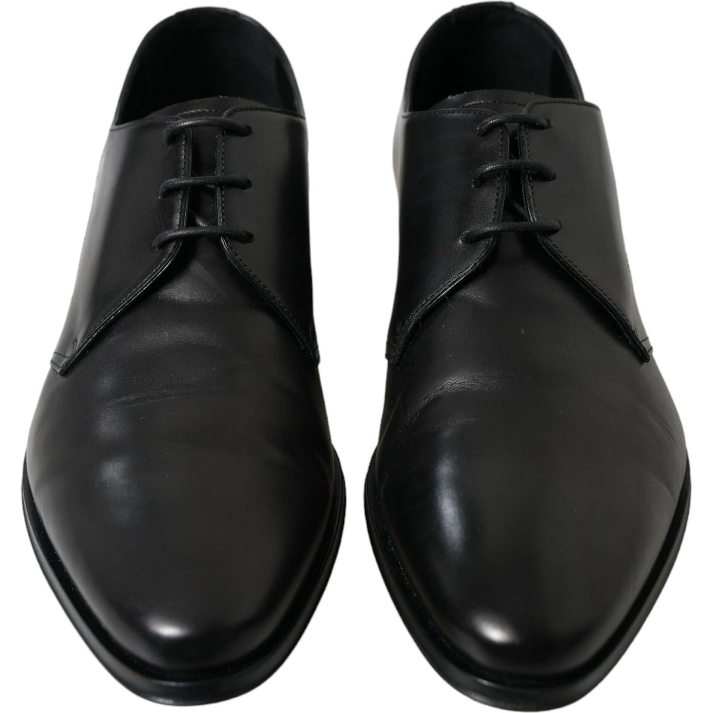 Dolce & Gabbana Elegant Black Leather Derby Dress Shoes Dolce & Gabbana