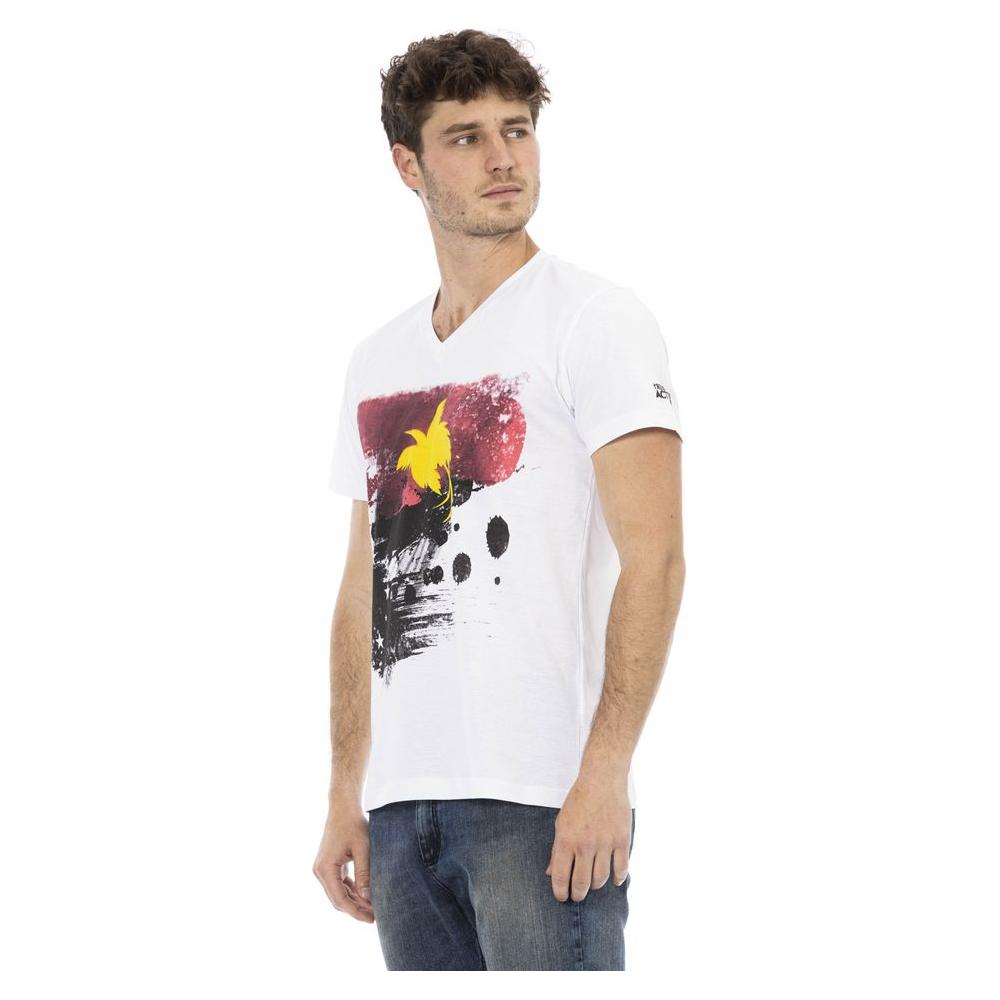 Trussardi Action White Cotton Men T-Shirt