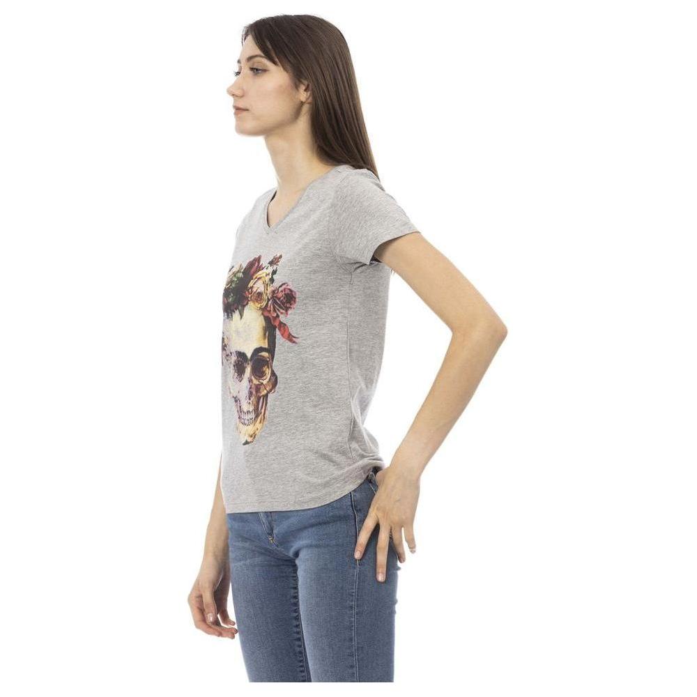 Trussardi Action Gray Cotton Women Top