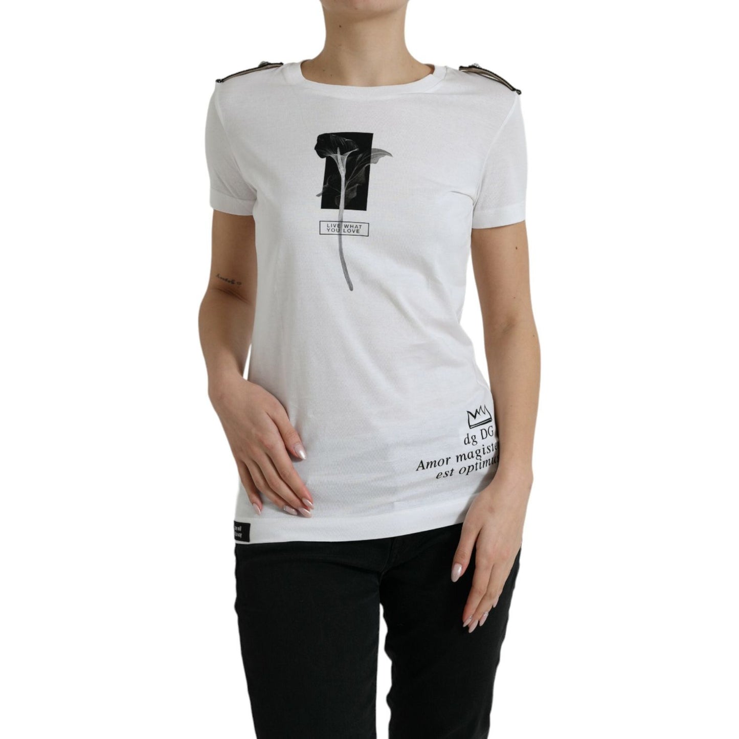 Dolce & Gabbana Elegant Monochrome Crew Neck T-Shirt Dolce & Gabbana