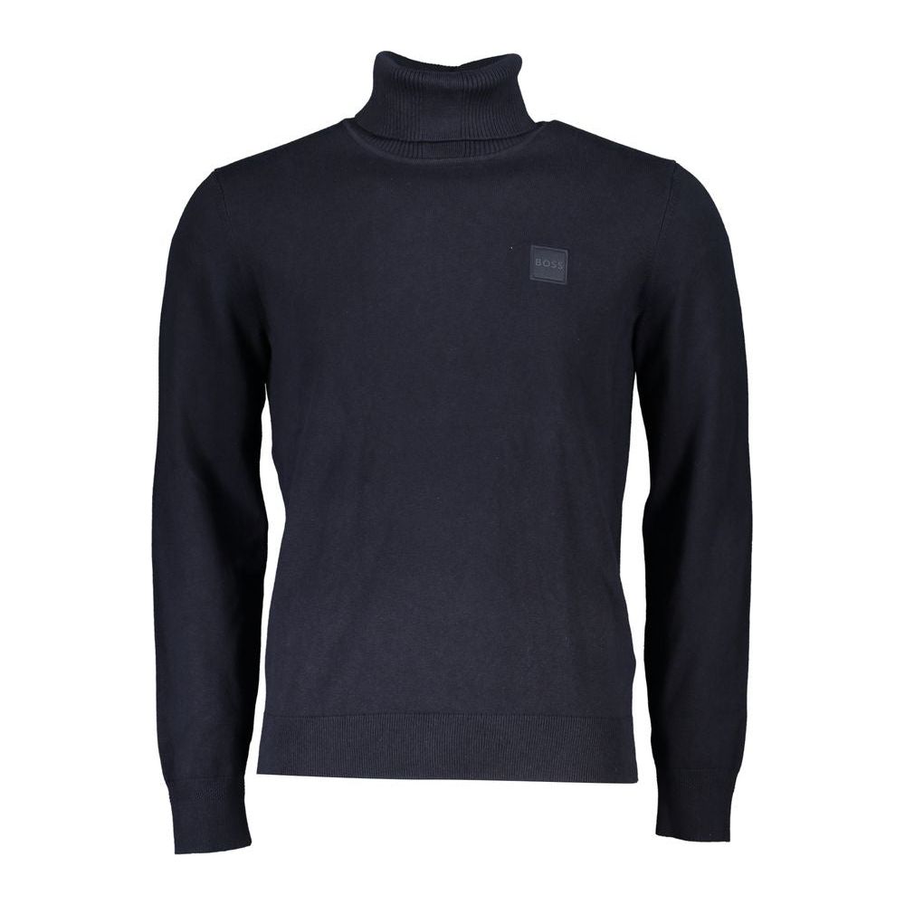 Hugo Boss Blue Cotton Men Sweater Hugo Boss