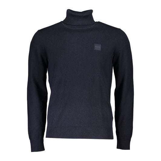 Hugo Boss Blue Cotton Men Sweater Hugo Boss