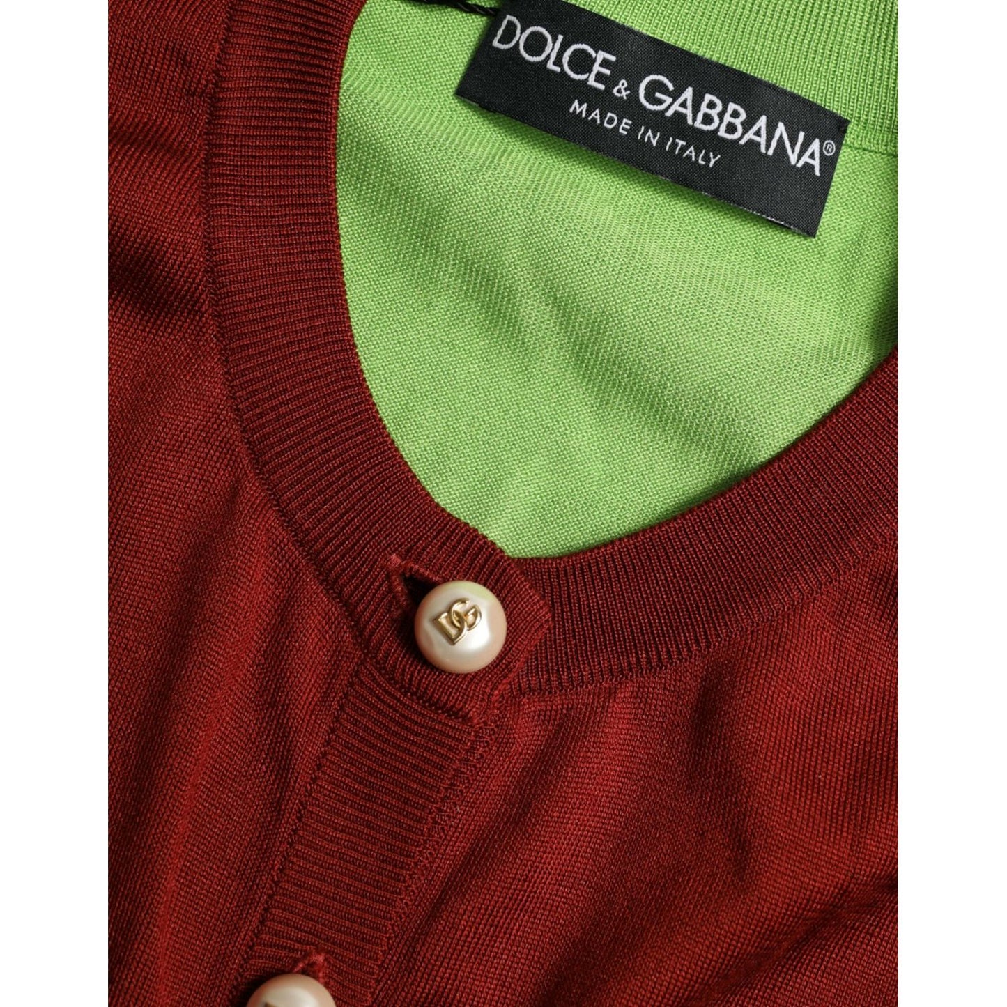 Dolce & Gabbana Elegant Silk Cardigan Sweater in Vibrant Tones Dolce & Gabbana