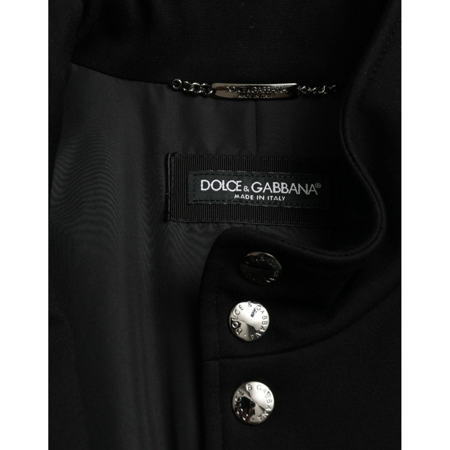 Dolce & Gabbana Elegant Black Sleeveless Vest Jacket Dolce & Gabbana