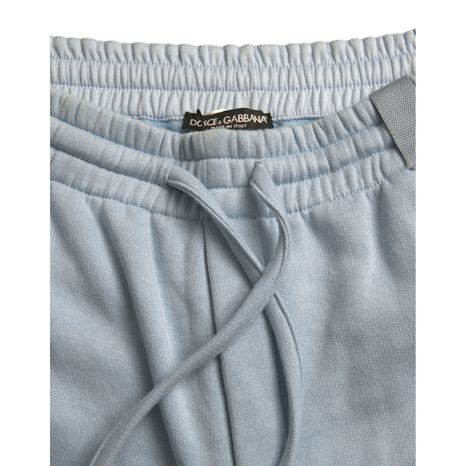 Dolce & Gabbana Light Blue Cotton Sweatpants Men Jogger Pants
