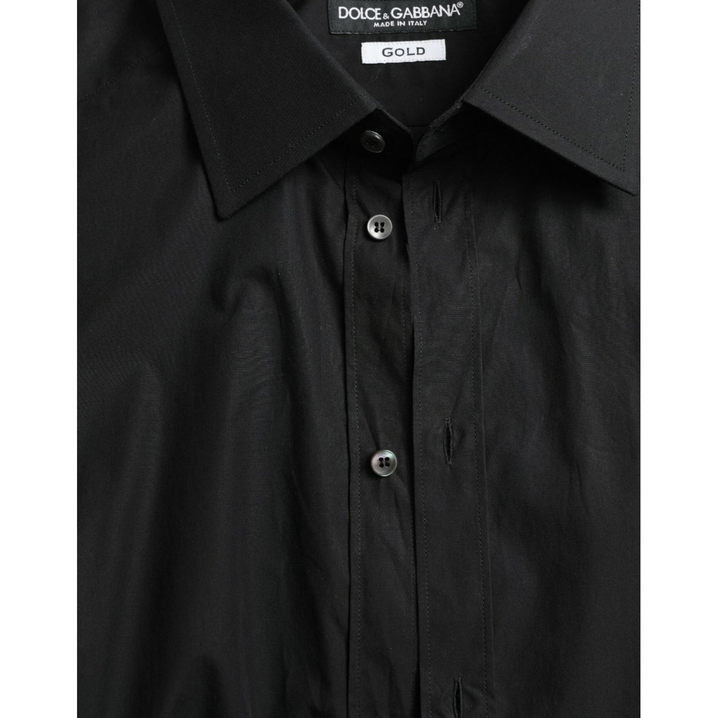 Dolce & Gabbana Sleek Black Slim Fit Italian Dress Shirt Dolce & Gabbana