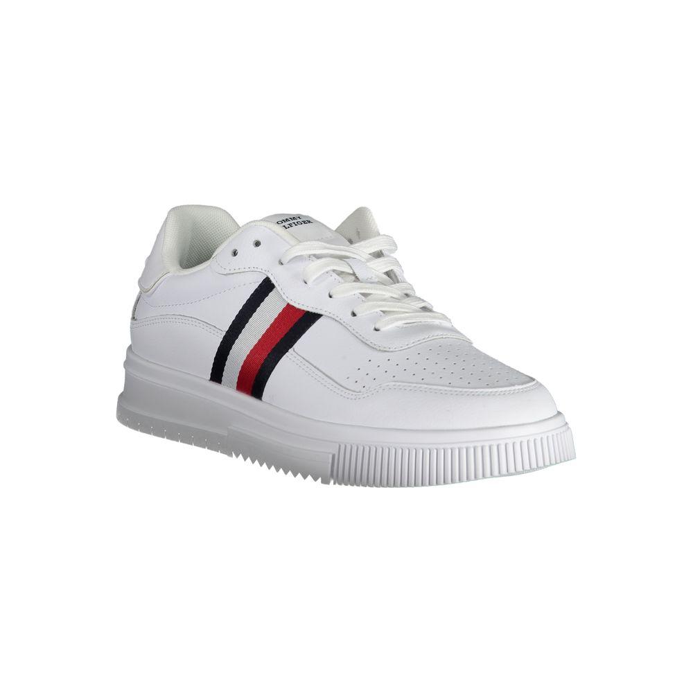 Tommy Hilfiger White Leather Men Sneaker Tommy Hilfiger