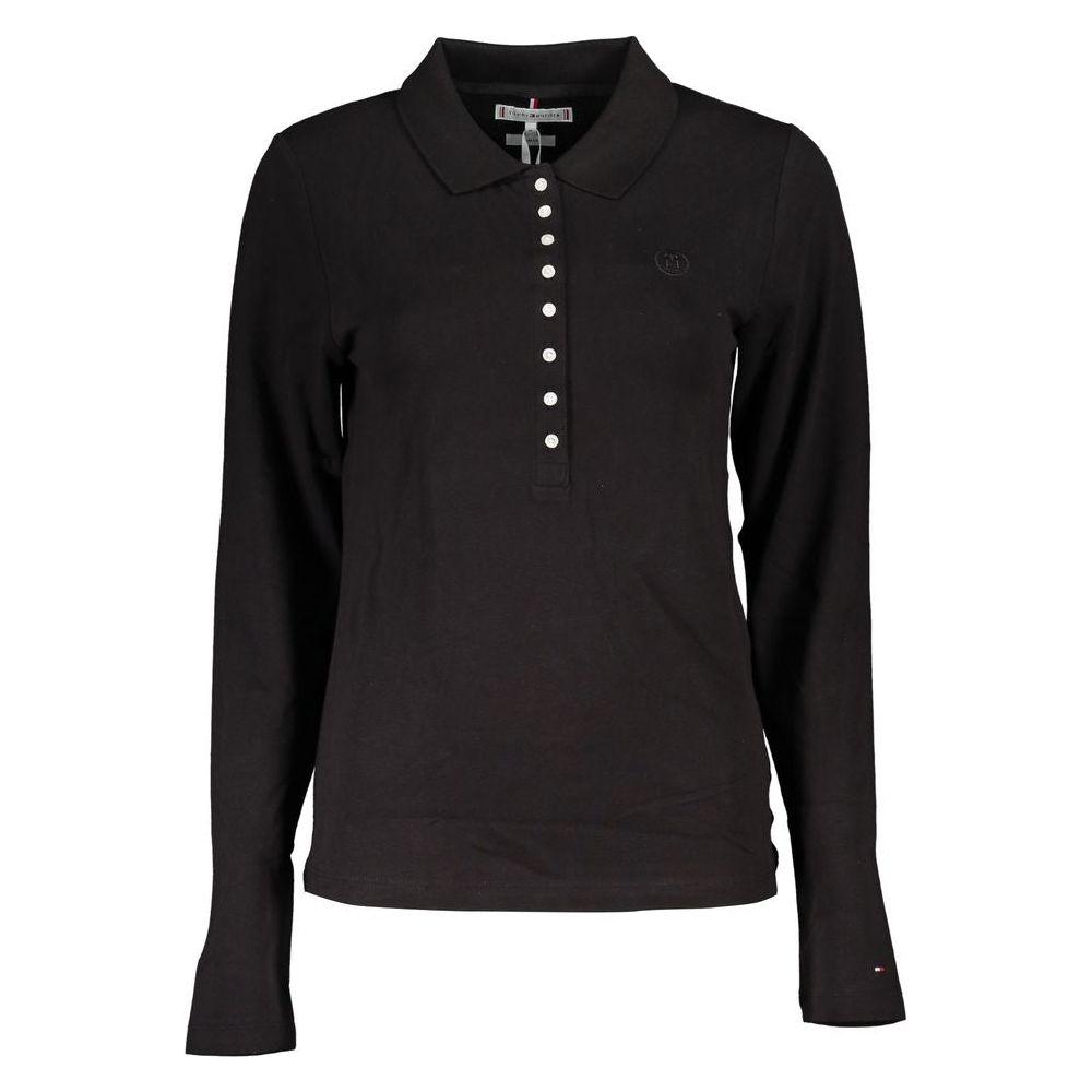 Tommy Hilfiger Black Cotton Women Polo Shirt