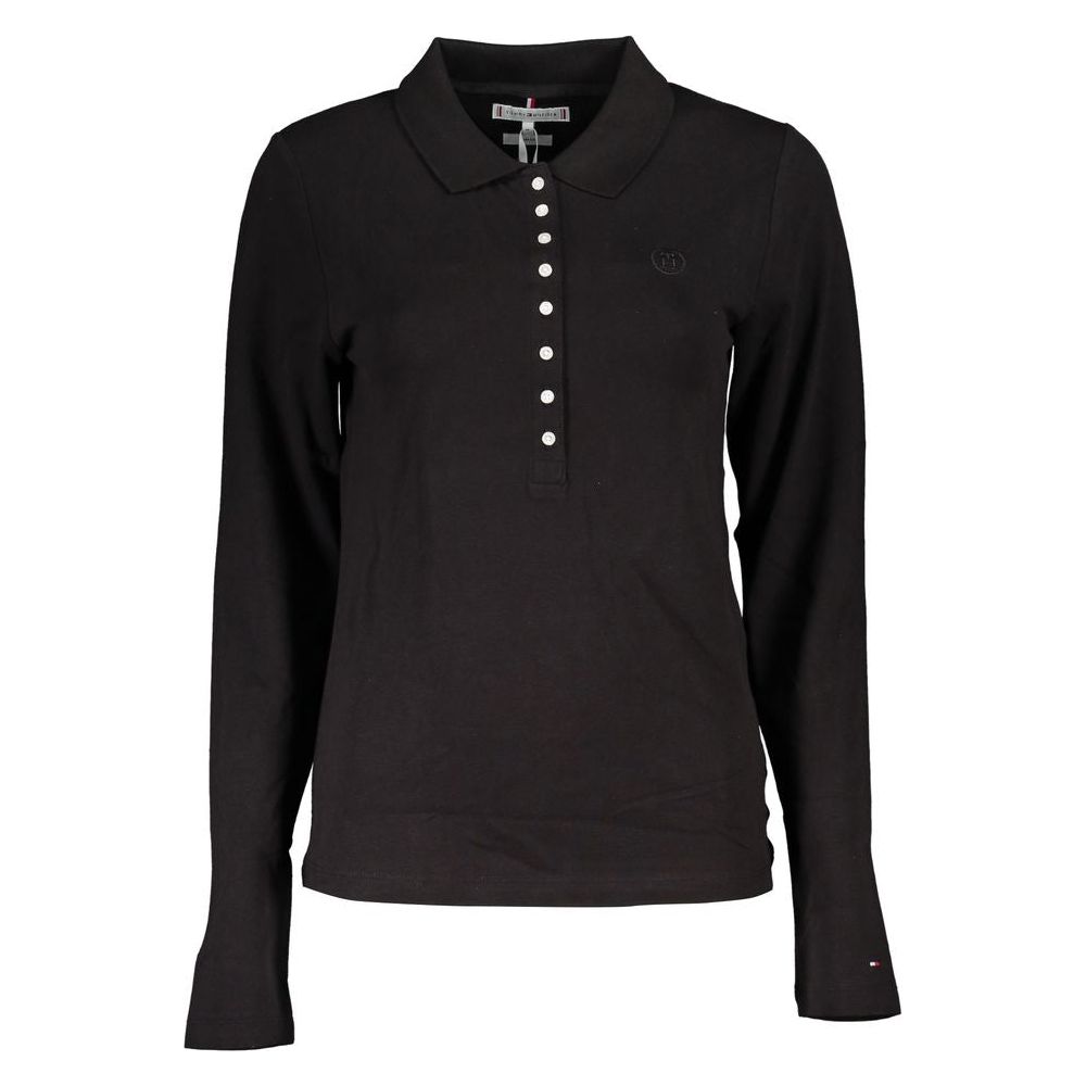 Tommy Hilfiger Black Cotton Women Polo Shirt Tommy Hilfiger