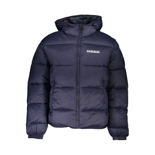 Napapijri Blue Polyamide Men Jacket Napapijri