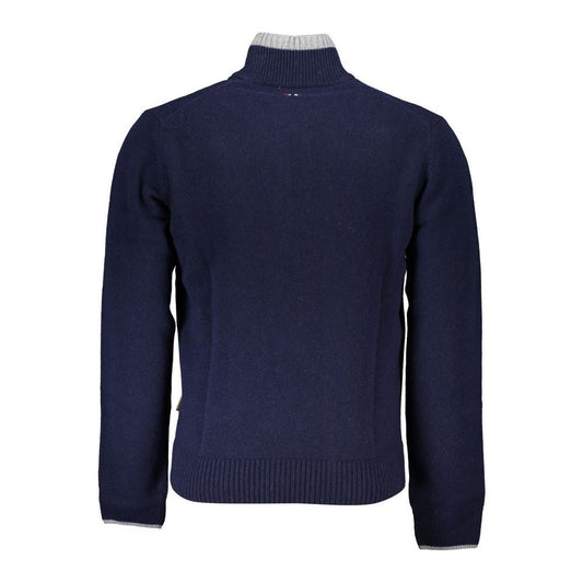 Napapijri Blue Fabric Men Sweater Napapijri