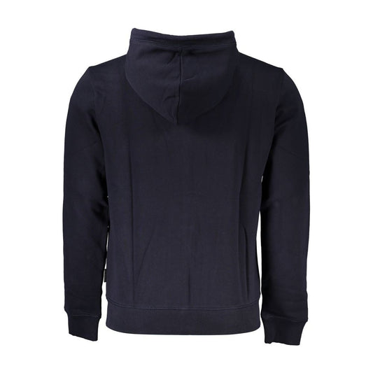 Napapijri Blue Cotton Men Hooded Sweater Napapijri