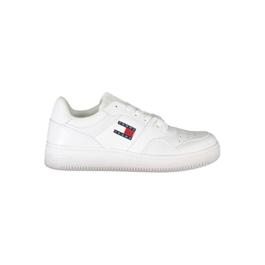 Tommy Hilfiger White Leather Men Sneaker Tommy Hilfiger