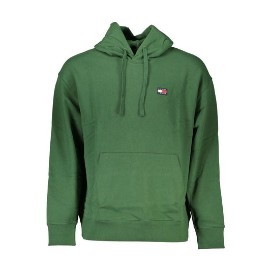 Tommy Hilfiger Green Hooded Cotton Sweatshirt Tommy Hilfiger