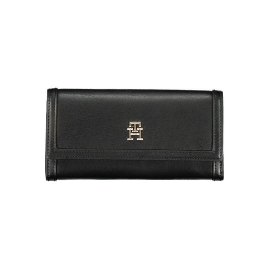 Tommy Hilfiger Elegant Black Dual-Compartment Wallet Tommy Hilfiger