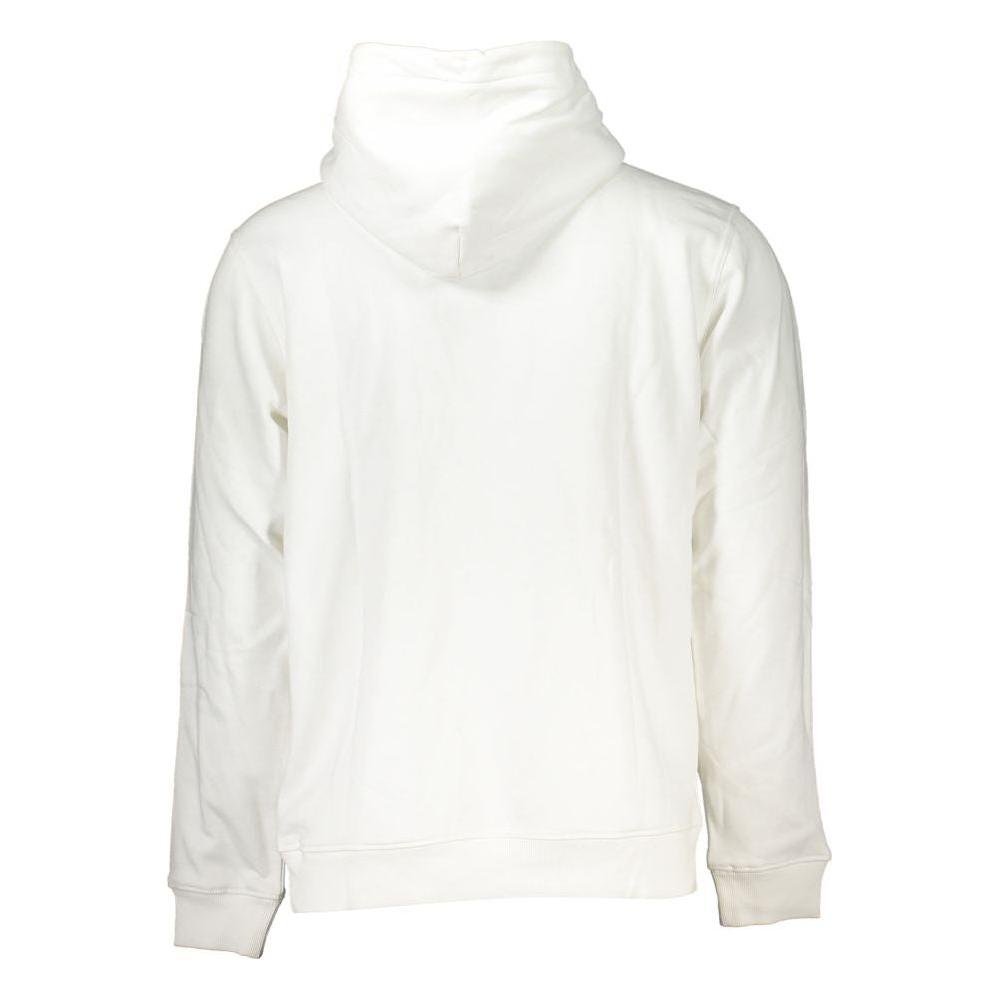 Tommy Hilfiger Elegant White Hooded Sweatshirt with Embroidery Tommy Hilfiger