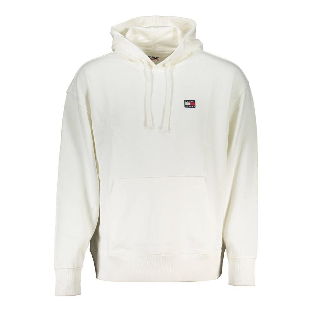 Tommy Hilfiger Elegant White Hooded Cotton Sweatshirt Tommy Hilfiger