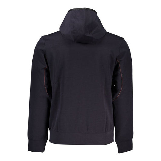 Napapijri Chic Blue Hooded Sweatshirt with Contrast Details Napapijri