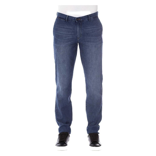 Trussardi Jeans Blue Cotton Men Jeans Trussardi Jeans