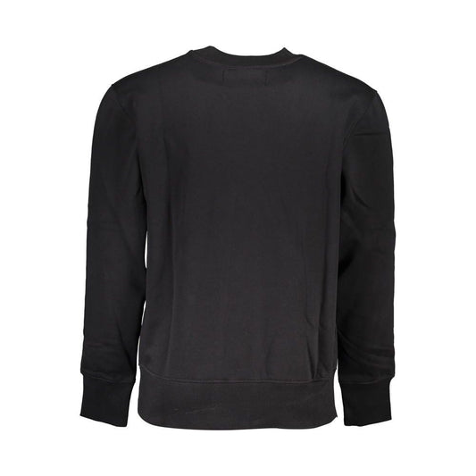 Calvin Klein Sleek Black Crew Neck Fleece Sweatshirt Calvin Klein