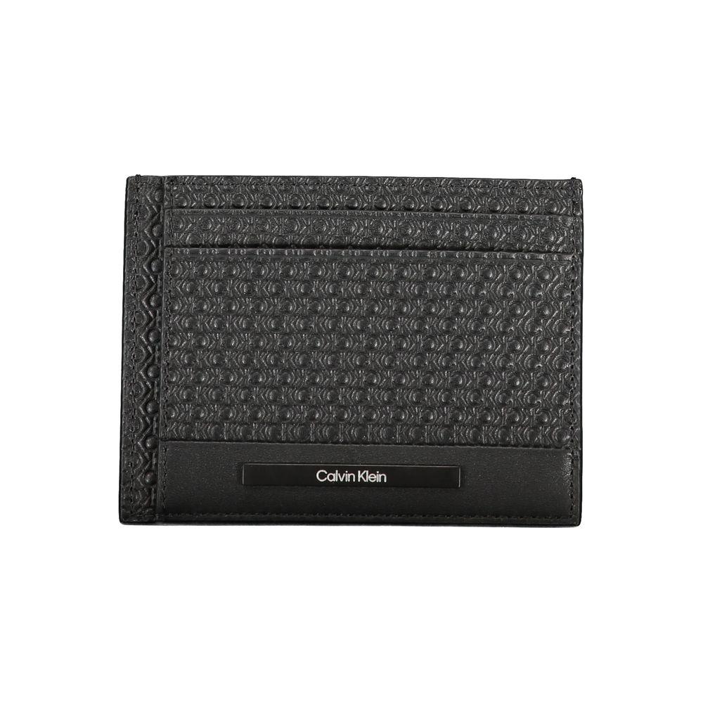 Calvin Klein Elegant Leather Card Holder with Contrasting Details Calvin Klein