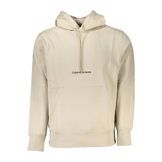 Calvin Klein Beige Fleece-Lined Hoodie - Timeless Comfort Calvin Klein