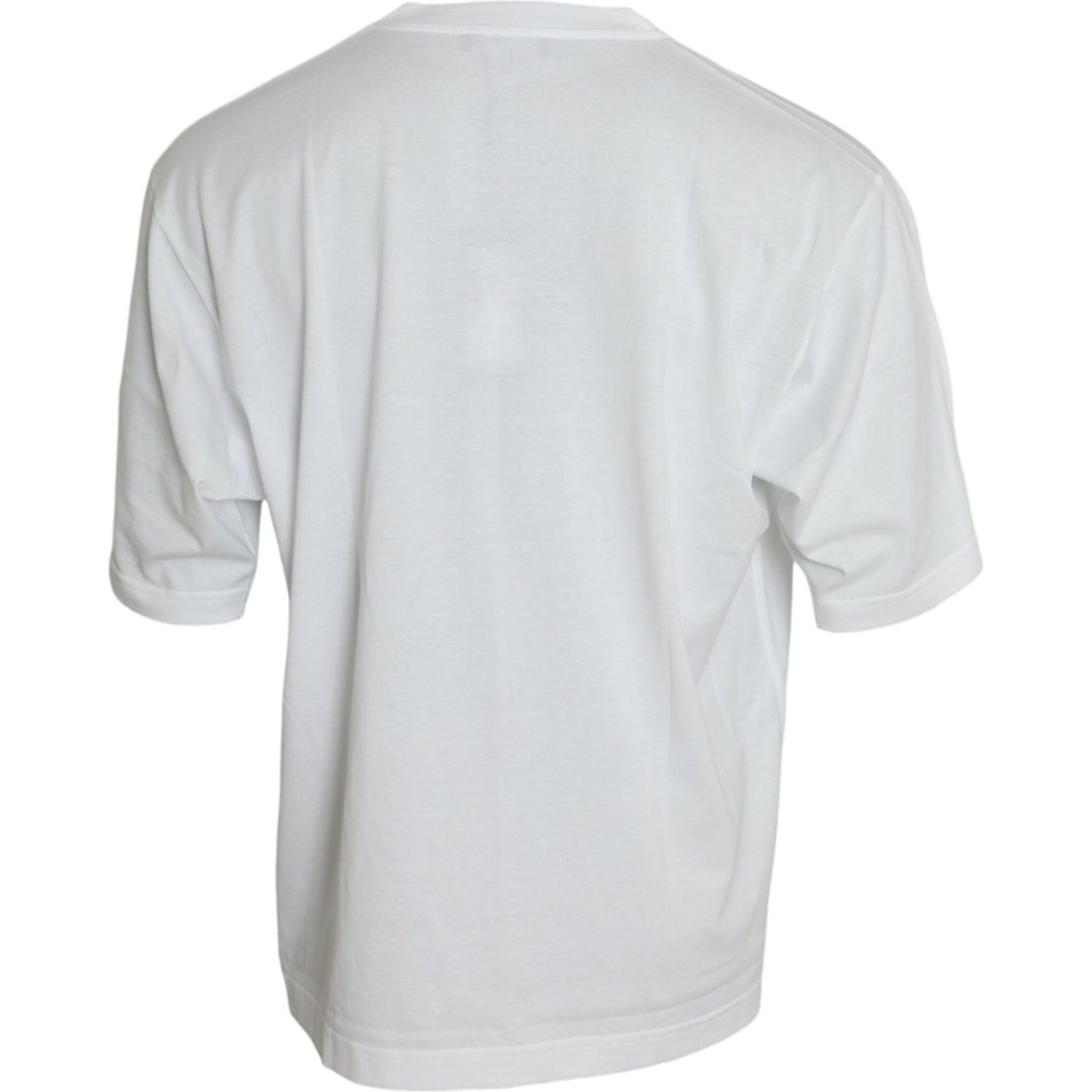 Dolce & Gabbana Elegant White Crew Neck Luxury Tee Dolce & Gabbana