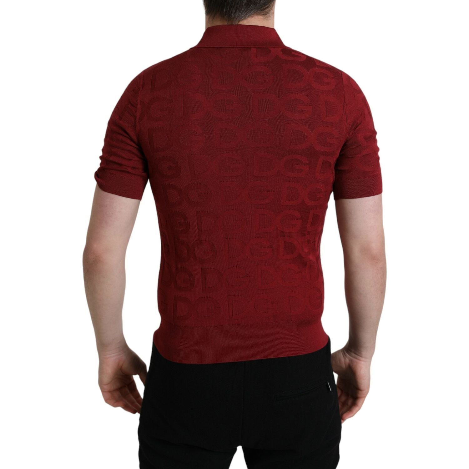 Dolce & Gabbana Silk Maroon Polo T-Shirt - Elegance Meets Comfort