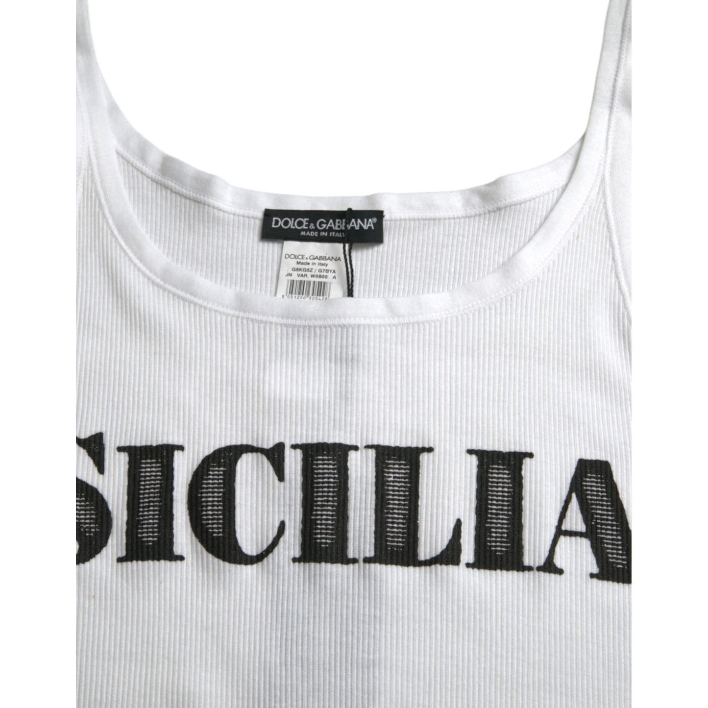 Dolce & Gabbana Elegant White Cotton Tank T-Shirt Dolce & Gabbana