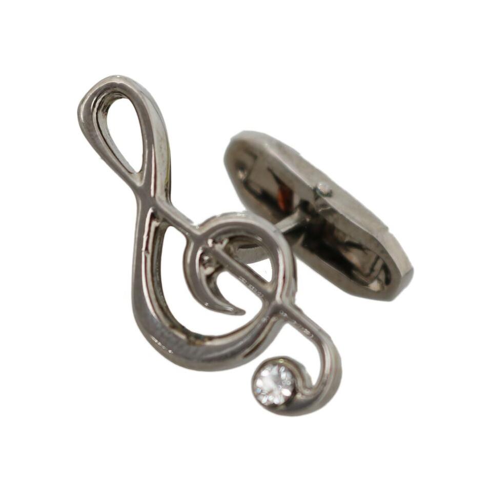 Elegant Silver Tremble Clef Cufflinks