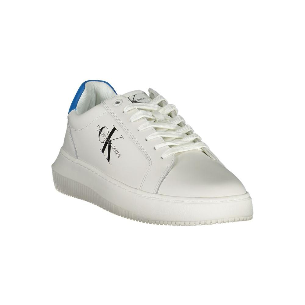 Calvin Klein Sleek White Contrast Sneakers with Eco-Friendly Twist Calvin Klein