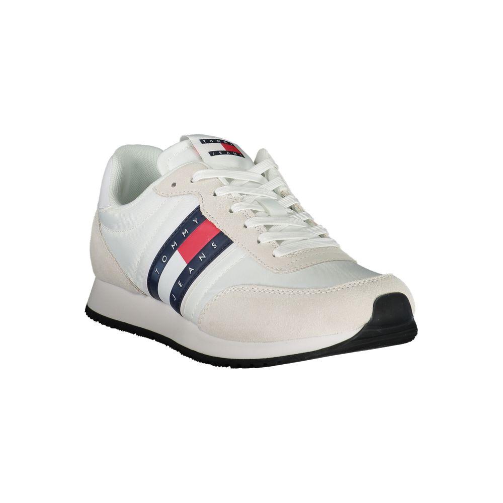 Tommy Hilfiger Sleek White Sneakers with Contrasting Details Tommy Hilfiger