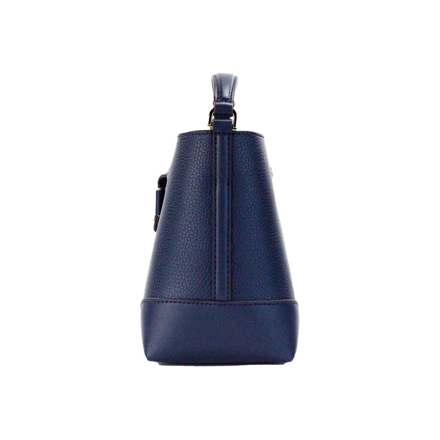 Michael Kors Mercer Small Navy Pebbled Leather Bucket Crossbody Bag Purse Michael Kors