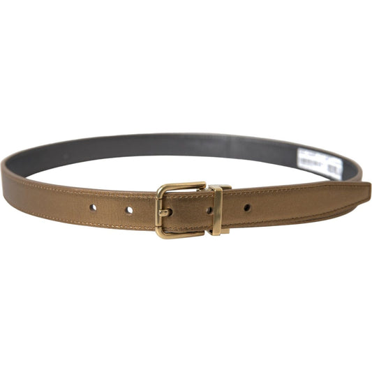 Metallic Gold Leather Belt - Timeless Elegance