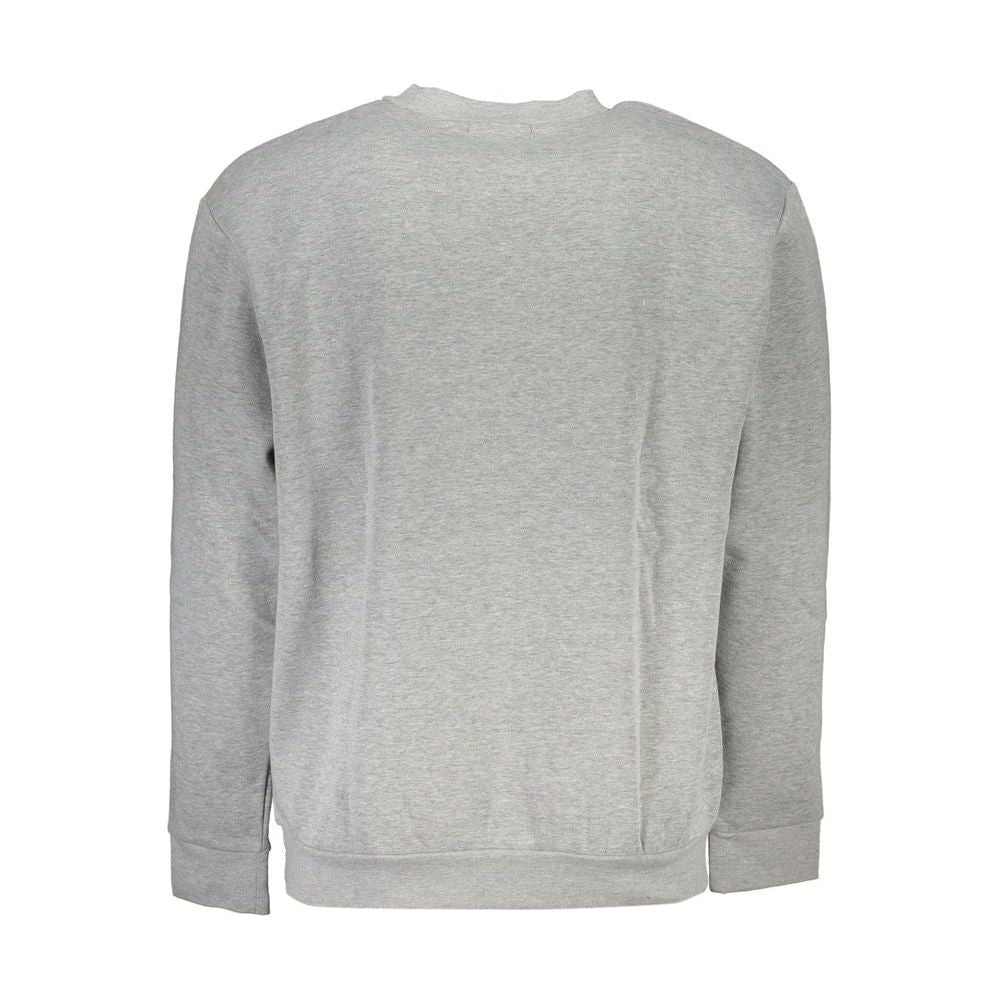 Cavalli Class Elegant Gray Crew Neck Designer Sweatshirt Cavalli Class