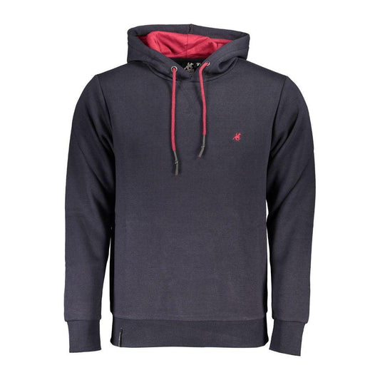 U.S. Grand Polo Blue Hooded Sweatshirt with Embroidery U.S. Grand Polo