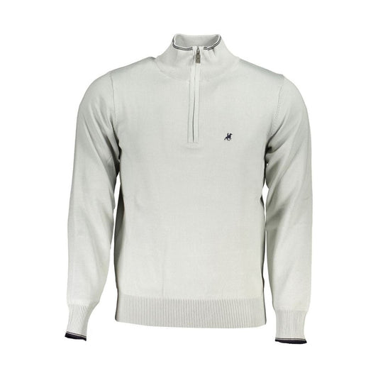 U.S. Grand Polo Elegant Half Zip Sweater with Contrast Details U.S. Grand Polo