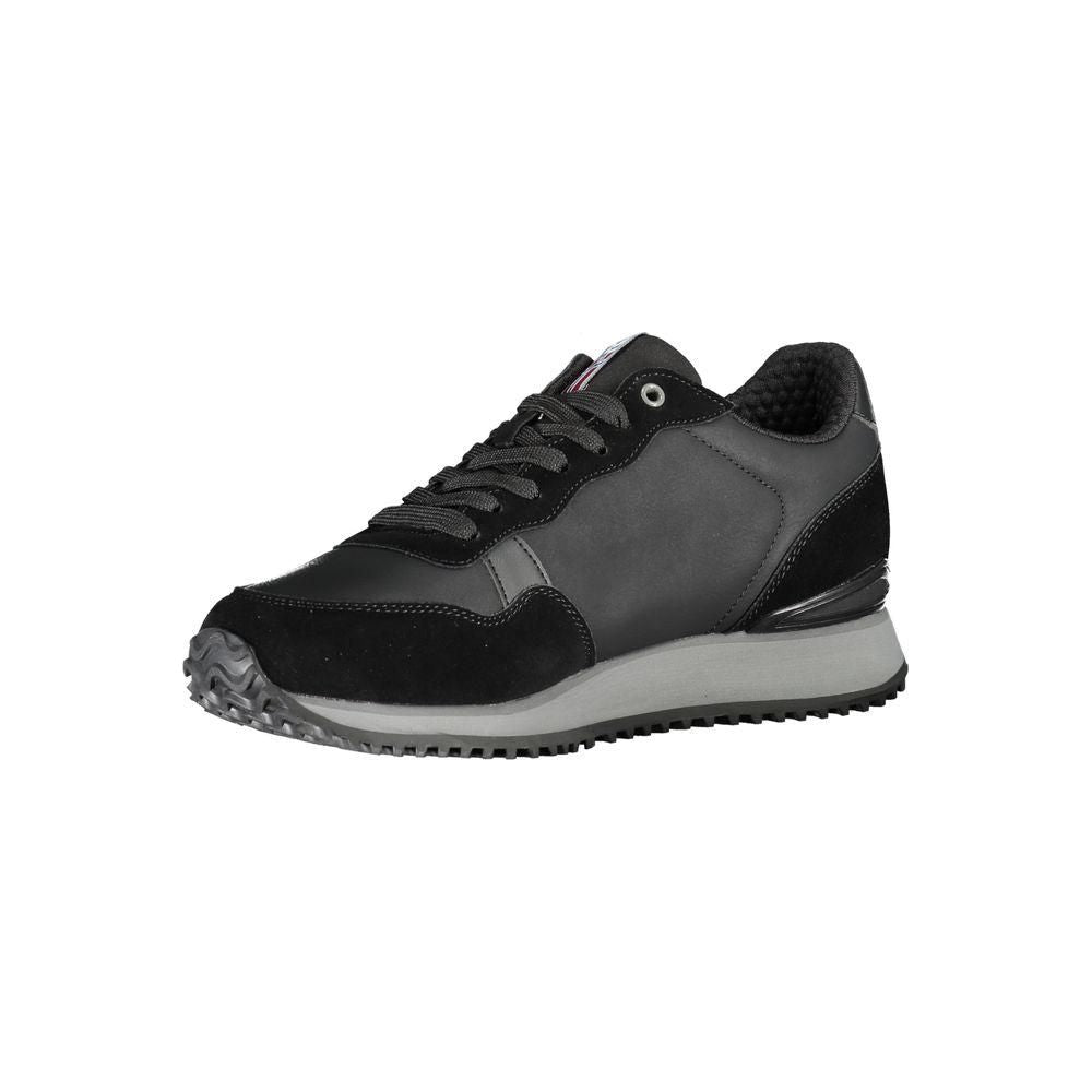 Napapijri Sleek Black Contrast Lace Sneakers Napapijri