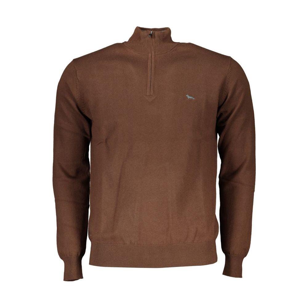 Harmont & Blaine Chic Brown Half-Zip Cotton Sweater Harmont & Blaine