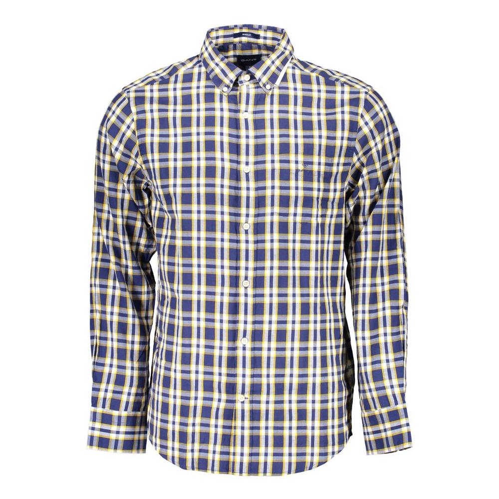 Gant Elegant Blue Cotton Button-Down Shirt Gant