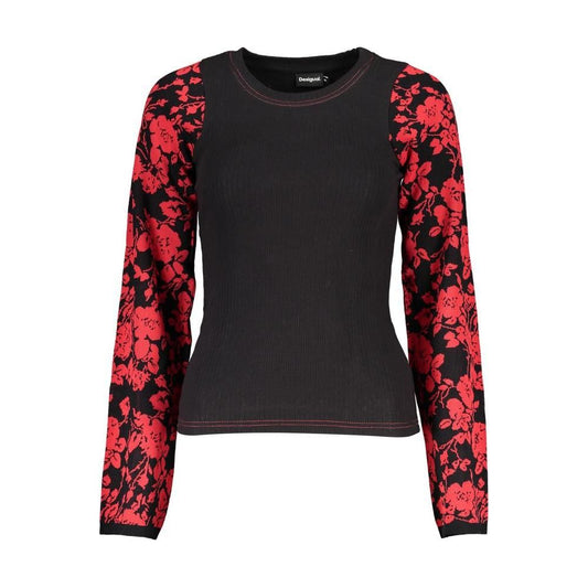 Desigual Chic Crew Neck Sweater with Contrast Details Desigual