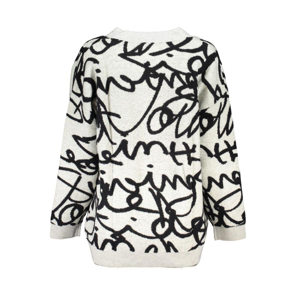 Desigual Chic Contrasting V-Neck Cardigan Desigual