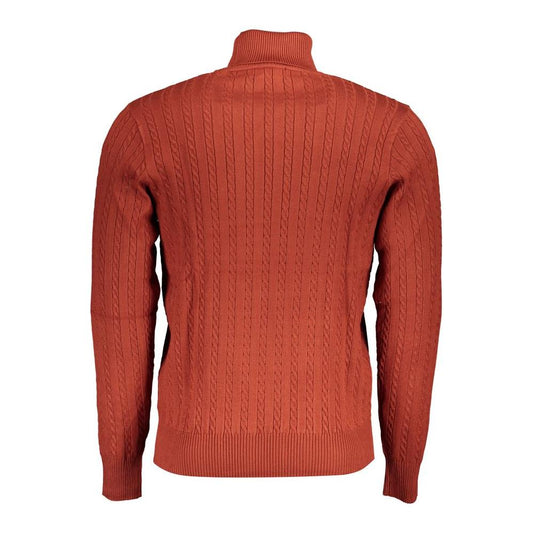 U.S. Grand Polo Elegant Bronze Turtleneck Sweater for Men U.S. Grand Polo