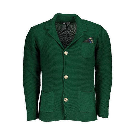 U.S. Grand Polo Elegant Green Cardigan with Pockets U.S. Grand Polo