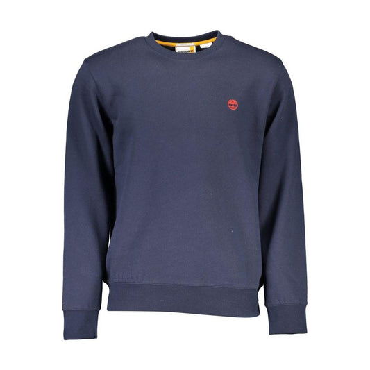 Timberland Sleek Blue Organic Cotton Crewneck Sweater Timberland