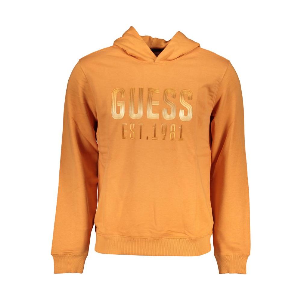 Guess Jeans Svelte Orange Hooded Sweatshirt Guess Jeans