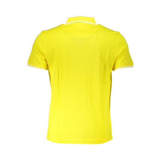 Harmont & Blaine Elegant Yellow Cotton Polo with Contrast Details Harmont & Blaine