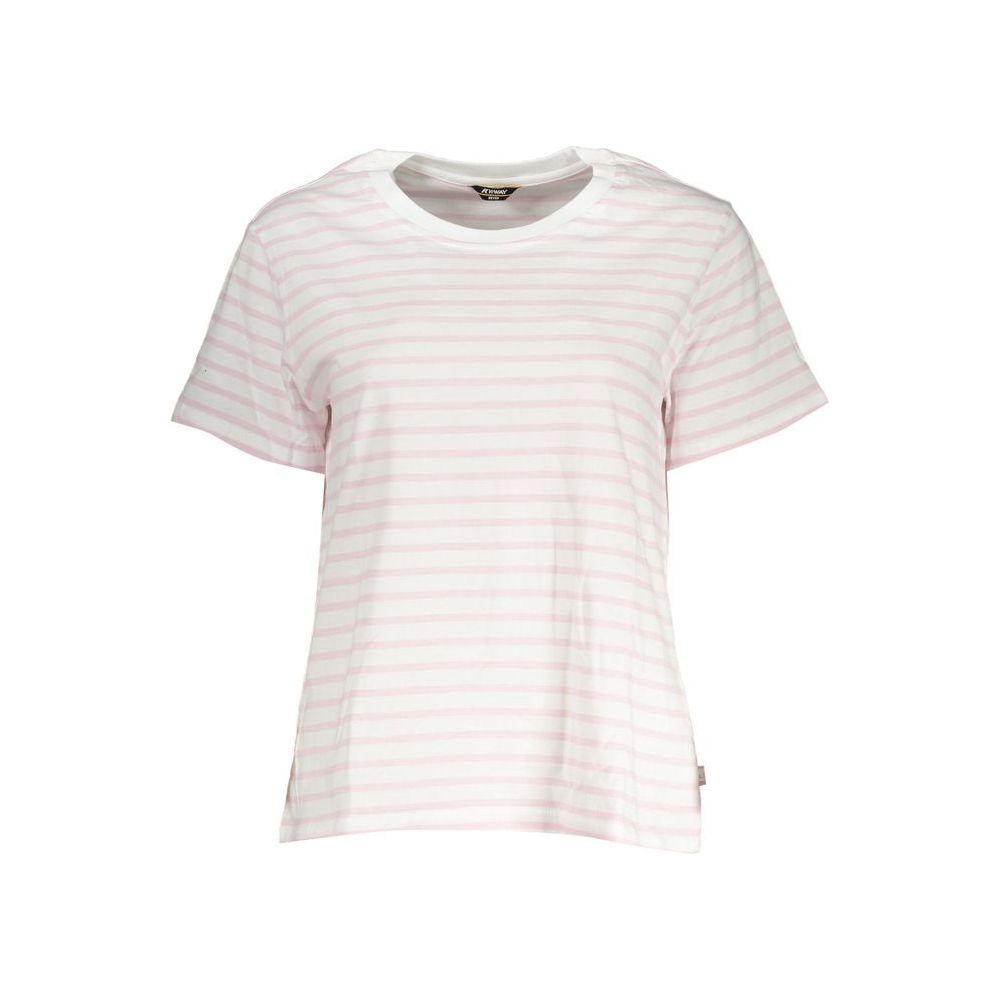 K-WAY Chic White Contrast Detail Tee K-WAY