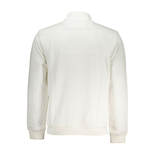 K-WAY Sleek White Long Sleeve Zip Sweatshirt K-WAY